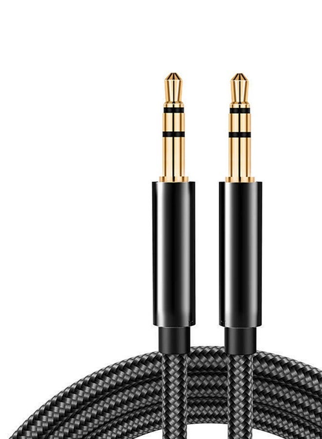 3.5mm Nylon Braided Aux Cable, Audio Auxiliary Input Adapter Male to Male AUX Cord for Headphones Car Home Stereos Speaker 1M - Image 1